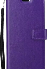 Nomfy Hoesje Geschikt voor Samsung A22 5G Hoes Bookcase Flipcase Book Cover - Hoes Geschikt voor Samsung Galaxy A22 5G Hoesje Book Case - Paars