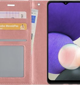 Nomfy Nomfy Samsung Galaxy A22 5G Hoesje Bookcase - Rose Goud