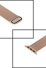NoXx Horlogeband Milanees Geschikt voor Apple Watch 38/40/41 mm Bandje - Bandje Geschikt voor Apple Watch 38/40/41 mm Band Milanees - Rose Goud
