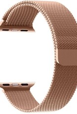 NoXx Horlogeband Milanees Geschikt voor Apple Watch 38/40/41 mm Bandje - Bandje Geschikt voor Apple Watch 38/40/41 mm Band Milanees - Rose Goud