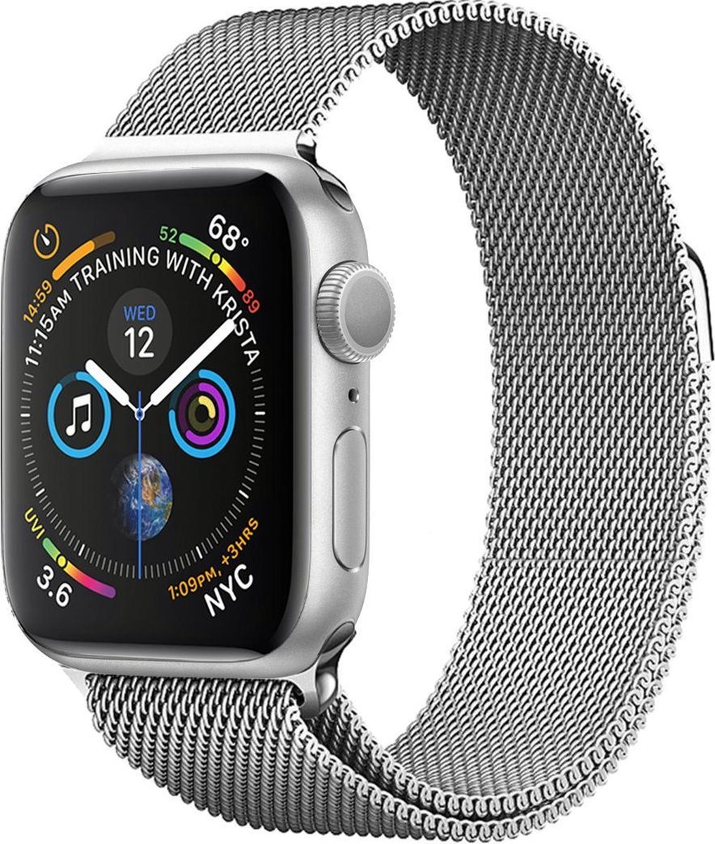 Nomfy Milanees Horlogebandje Geschikt voor 38/40/41 mm Band Milanees - Bandje Geschikt voor 38/40/41 mm Bandje Milanees - Zilver
