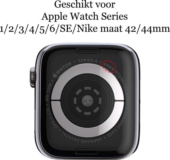 Nomfy Milanees Horlogebandje Geschikt voor 42/44/45 mm Band Milanees - Bandje Geschikt voor 42/44/45 mm Bandje Milanees - Zilver