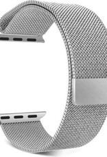 NoXx Horlogeband Milanees Geschikt voor Apple Watch 38/40/41 mm Bandje - Bandje Geschikt voor Apple Watch 38/40/41 mm Band Milanees - Zilver & Rose Goud