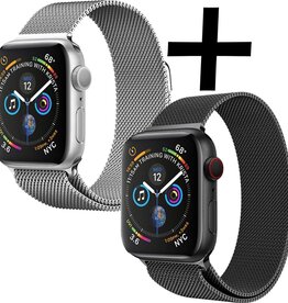 Nomfy Nomfy Apple Watch Bandje Milanees (38/40 mm) - Zwart & Zilver