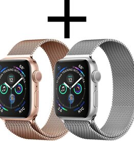 NoXx NoXx Apple Watch Bandje Milanees (40/42 mm) - Zilver & Rose Goud