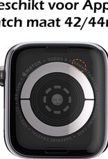 Nomfy Milanees Horlogebandje Geschikt voor 42/44/45 mm Band Milanees - Bandje Geschikt voor 42/44/45 mm Bandje Milanees - Zwart & Goud