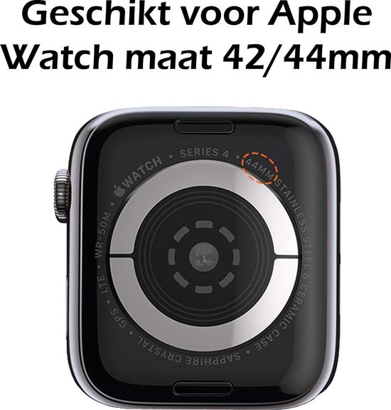 Nomfy Milanees Horlogebandje Geschikt voor 42/44/45 mm Band Milanees - Bandje Geschikt voor 42/44/45 mm Bandje Milanees - Zwart & Zilver