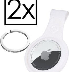 NoXx 2 PACK - NoXx AirTag Hoesje Leer - Wit