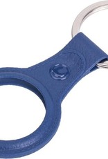 NoXx Airtag Sleutelhanger Houder Leder Look Hoes Sleutel Hanger Case Airtag Donker Blauw - 2x