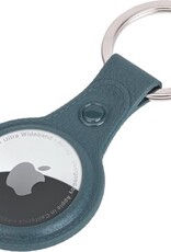 NoXx Airtag Sleutelhanger Houder Leder Look Hoes Sleutel Hanger Case Airtag Donker Groen - 2x
