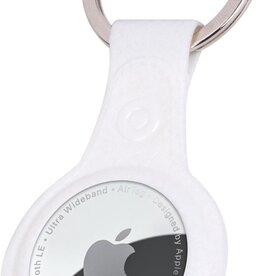 Nomfy Nomfy AirTag Hoesje Leer - Wit