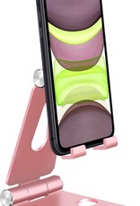 NoXx Telefoonhouder Bureau Aluminium Telefoonstandaard Houder Standaard Telefoon - Roze