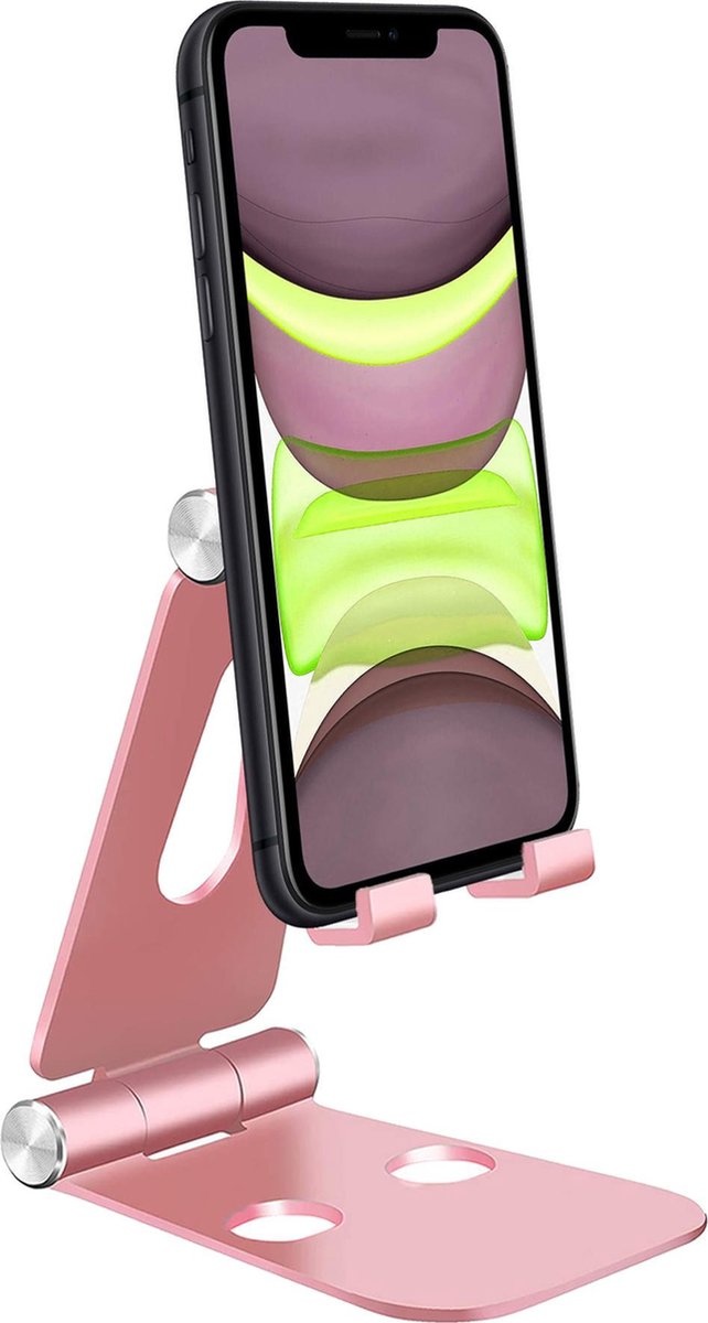 NoXx Telefoonhouder Bureau Aluminium Telefoonstandaard Houder Standaard Telefoon - Roze