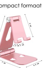 NoXx Telefoonhouder Bureau Aluminium Telefoonstandaard Houder Standaard Telefoon - Roze