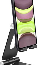 NoXx Telefoonhouder Bureau Aluminium Telefoonstandaard Houder Standaard Telefoon - Zwart
