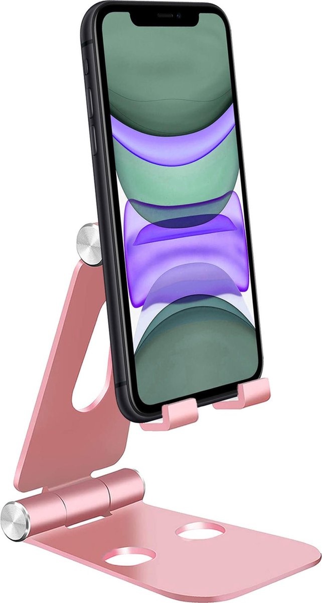 Nomfy Telefoonstandaard Bureau Roze - Telefoon Standaard Roze - Aluminium - Telefoonhouder Bureau Standaard Telefoon Houder â€‹- Roze