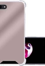 NoXx Hoes Geschikt voor iPhone 8 Hoesje Siliconen Cover Shock Proof Back Case Shockproof Hoes - Rosé goud