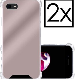 NoXx 2 PACK - NoXx iPhone 8 Spiegel hoesje - Rose Goud