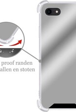 Nomfy Hoesje Geschikt voor iPhone 8 Hoesje Shock Proof Cover Case Shockproof - Hoes Geschikt voor iPhone 8 Hoes Siliconen Back Case - Zilver