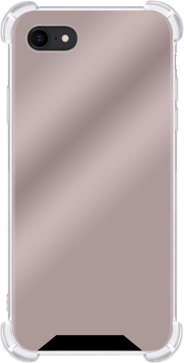 Nomfy Hoesje Geschikt voor iPhone 8 Hoesje Shock Proof Cover Case Shockproof - Hoes Geschikt voor iPhone 8 Hoes Siliconen Back Case - Rosé goud