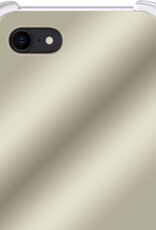 NoXx Hoes Geschikt voor iPhone SE 2020 Hoesje Siliconen Cover Shock Proof Back Case Shockproof Hoes - Goud