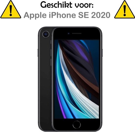 Nomfy Hoesje Geschikt voor iPhone SE 2020 Hoesje Shock Proof Cover Case Shockproof - Hoes Geschikt voor iPhone SE (2020) Hoes Siliconen Back Case - Zilver