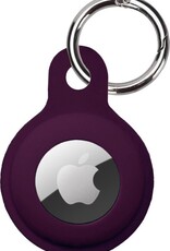 NoXx Hoesje Geschikt voor Apple AirTag-Sleutelhanger Houder Siliconen Hoes - Hoes Geschikt voor Apple AirTag Hoesje - Paars