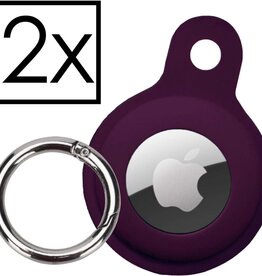 NoXx 2 PACK - NoXx AirTag Hoesje Siliconen - Paars