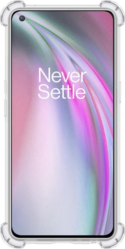 NoXx Hoes Geschikt voor OnePlus Nord CE Hoesje Siliconen Cover Shock Proof Back Case Shockproof Hoes - Transparant - 2x