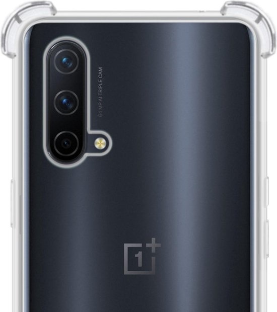 NoXx Hoes Geschikt voor OnePlus Nord CE Hoesje Siliconen Cover Shock Proof Back Case Shockproof Hoes - Transparant - 2x