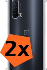 Nomfy Hoesje Geschikt voor OnePlus Nord CE Hoesje Shock Proof Cover Case Shockproof - Hoes Geschikt voor OnePlus Nord CE Hoes Siliconen Back Case - Transparant - 2 PACK