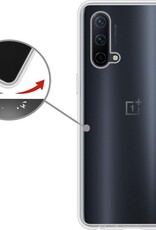 Nomfy Hoesje Geschikt voor OnePlus Nord CE Hoesje Siliconen Cover Case - Hoes Geschikt voor OnePlus Nord CE Hoes Back Case - Transparant