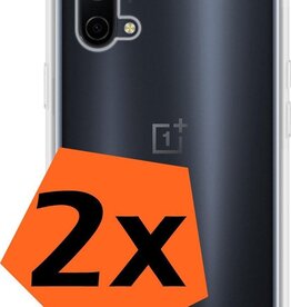Nomfy Nomfy OnePlus Nord CE 5G hoesje siliconen - Transparant - 2 PACK