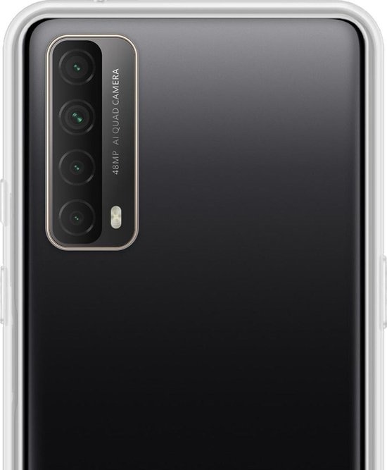 NoXx Hoes Geschikt voor Huawei P smart 2021 Hoesje Cover Siliconen Back Case Hoes - Transparant - 2x