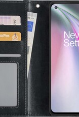 NoXx Hoes Geschikt voor OnePlus Nord CE Hoesje Book Case Hoes Flip Cover Wallet Bookcase - Zwart