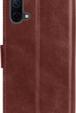 NoXx Hoes Geschikt voor OnePlus Nord CE Hoesje Book Case Hoes Flip Cover Wallet Bookcase - Bruin