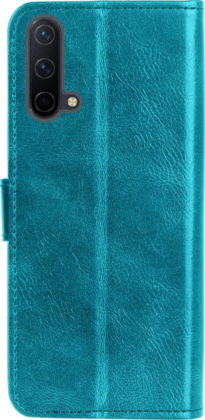 NoXx Hoes Geschikt voor OnePlus Nord CE Hoesje Book Case Hoes Flip Cover Wallet Bookcase - Turquoise