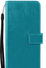 NoXx Hoes Geschikt voor OnePlus Nord CE Hoesje Book Case Hoes Flip Cover Wallet Bookcase - Turquoise
