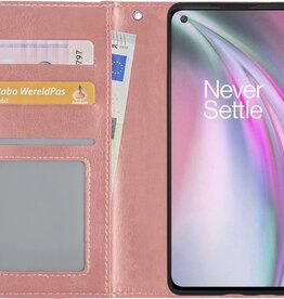 NoXx NoXx OnePlus Nord CE Hoesje Bookcase - Rose Goud