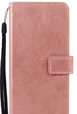 NoXx Hoes Geschikt voor OnePlus Nord CE Hoesje Book Case Hoes Flip Cover Wallet Bookcase - Rosé goud