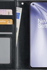 Nomfy Hoesje Geschikt voor OnePlus Nord CE Hoes Bookcase Flipcase Book Cover - Hoes Geschikt voor OnePlus Nord CE Hoesje Book Case - Zwart