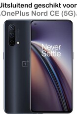 Nomfy Hoesje Geschikt voor OnePlus Nord CE Hoes Bookcase Flipcase Book Cover - Hoes Geschikt voor OnePlus Nord CE Hoesje Book Case - Zwart