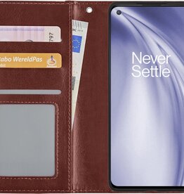 Nomfy Nomfy OnePlus Nord CE Hoesje Bookcase - Bruin