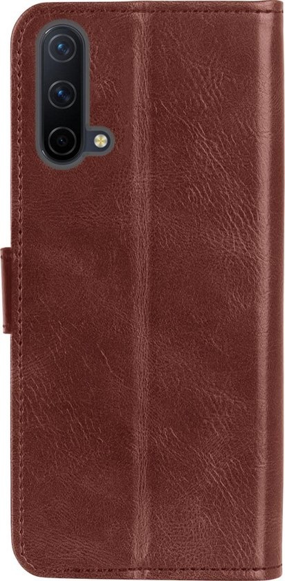 Nomfy Hoesje Geschikt voor OnePlus Nord CE Hoes Bookcase Flipcase Book Cover - Hoes Geschikt voor OnePlus Nord CE Hoesje Book Case - Bruin