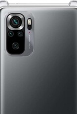 NoXx Hoes Geschikt voor Redmi Note 10S Hoesje Siliconen Cover Shock Proof Back Case Shockproof Hoes - Transparant