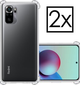 NoXx NoXx Xiaomi Note 10s hoesje shock proof - Transparant - 2 PACK