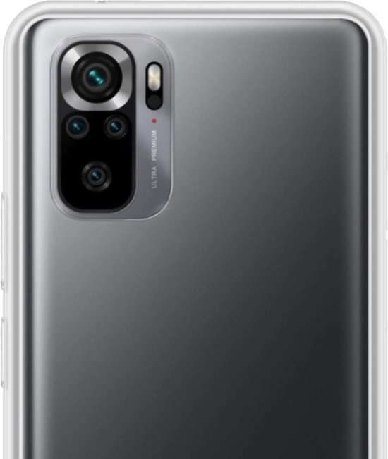 NoXx Hoes Geschikt voor Redmi Note 10S Hoesje Cover Siliconen Back Case Hoes - Transparant - 2x