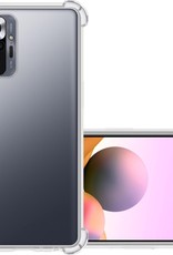 NoXx Hoes Geschikt voor Xiaomi Redmi Note 10 Pro Hoesje Siliconen Cover Shock Proof Back Case Shockproof Hoes - Transparant