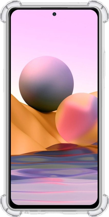 NoXx Hoes Geschikt voor Xiaomi Redmi Note 10 Pro Hoesje Siliconen Cover Shock Proof Back Case Shockproof Hoes - Transparant