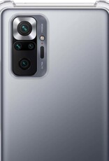 NoXx Hoes Geschikt voor Xiaomi Redmi Note 10 Pro Hoesje Siliconen Cover Shock Proof Back Case Shockproof Hoes - Transparant - 2x